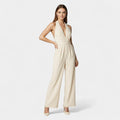 Wide-Leg Jumpsuit for Women - Elegant Evening Wear - Comfortable Fabric - Perfect for Formal Events