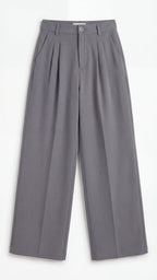Wide-Leg Office Trousers for Women - Comfortable Stretch Fabric - Professional Style - Versatile Workwear Pants