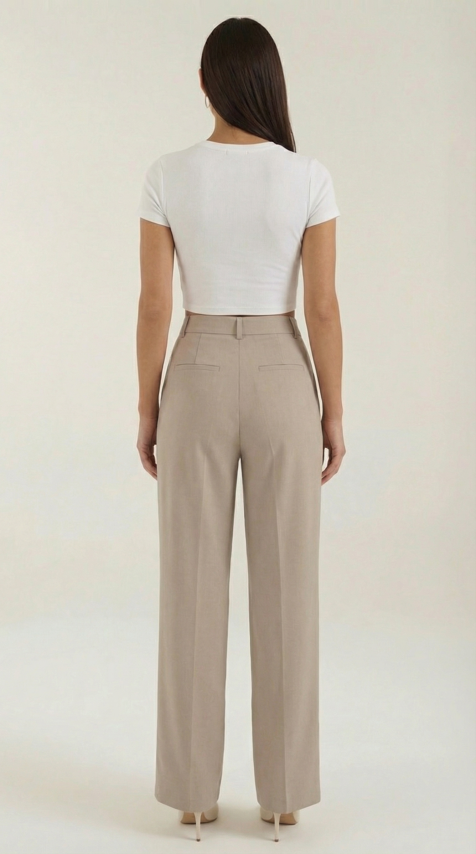 Wide-Leg Office Trousers for Women - Comfortable Stretch Fabric - Professional Style - Versatile Workwear Pants