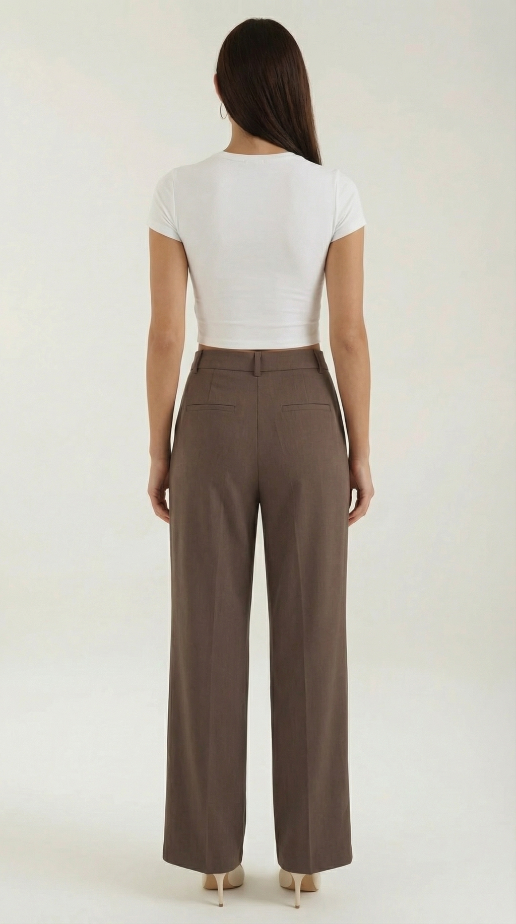 Wide-Leg Office Trousers for Women - Comfortable Stretch Fabric - Professional Style - Versatile Workwear Pants