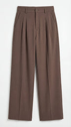 Wide-Leg Office Trousers for Women - Comfortable Stretch Fabric - Professional Style - Versatile Workwear Pants
