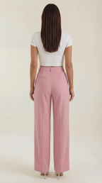 Wide-Leg Office Trousers for Women - Comfortable Stretch Fabric - Professional Style - Versatile Workwear Pants