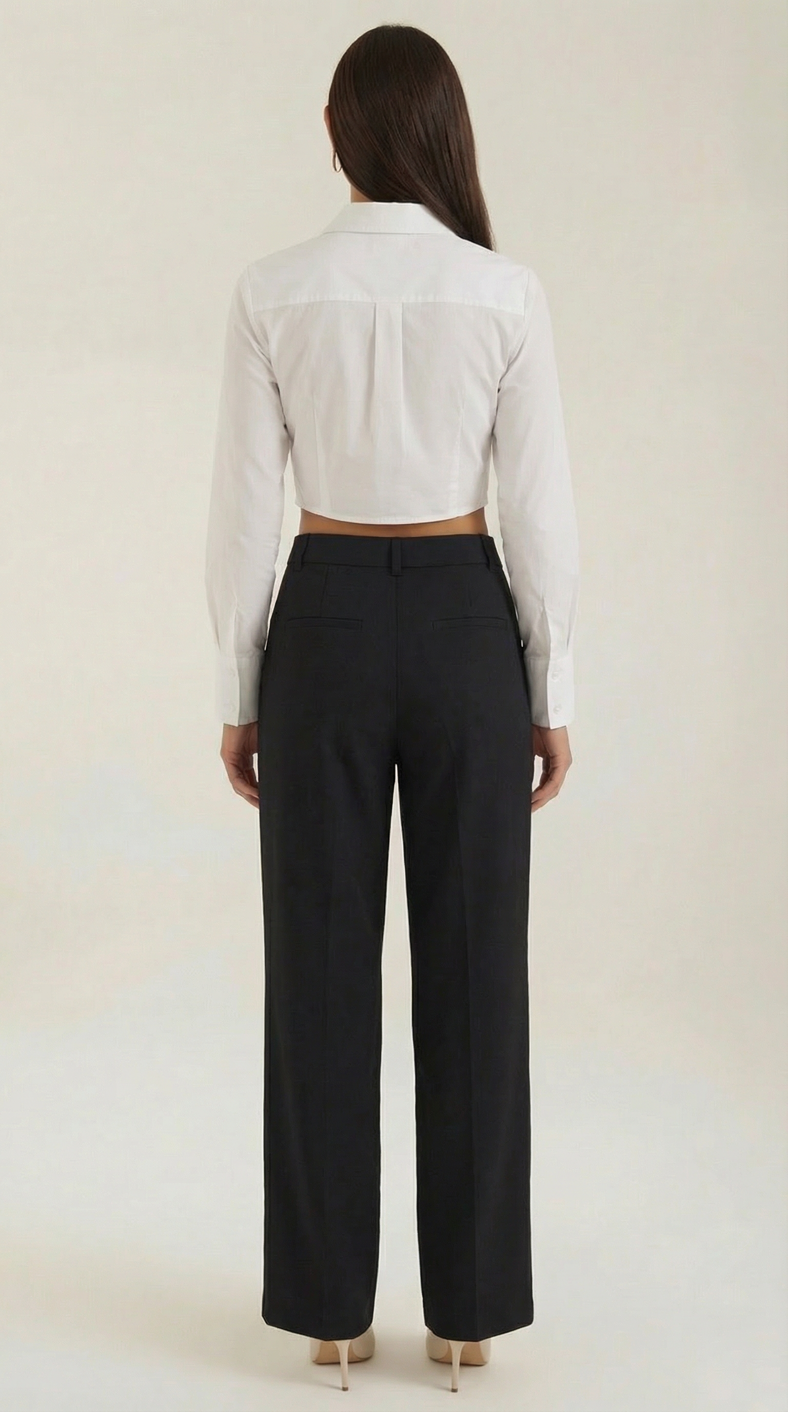 Wide-Leg Office Trousers for Women - Comfortable Stretch Fabric - Professional Style - Versatile Workwear Pants