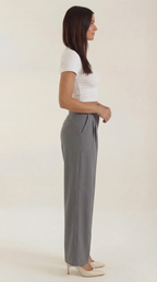 Wide-Leg Office Trousers for Women - Comfortable Stretch Fabric - Professional Style - Versatile Workwear Pants