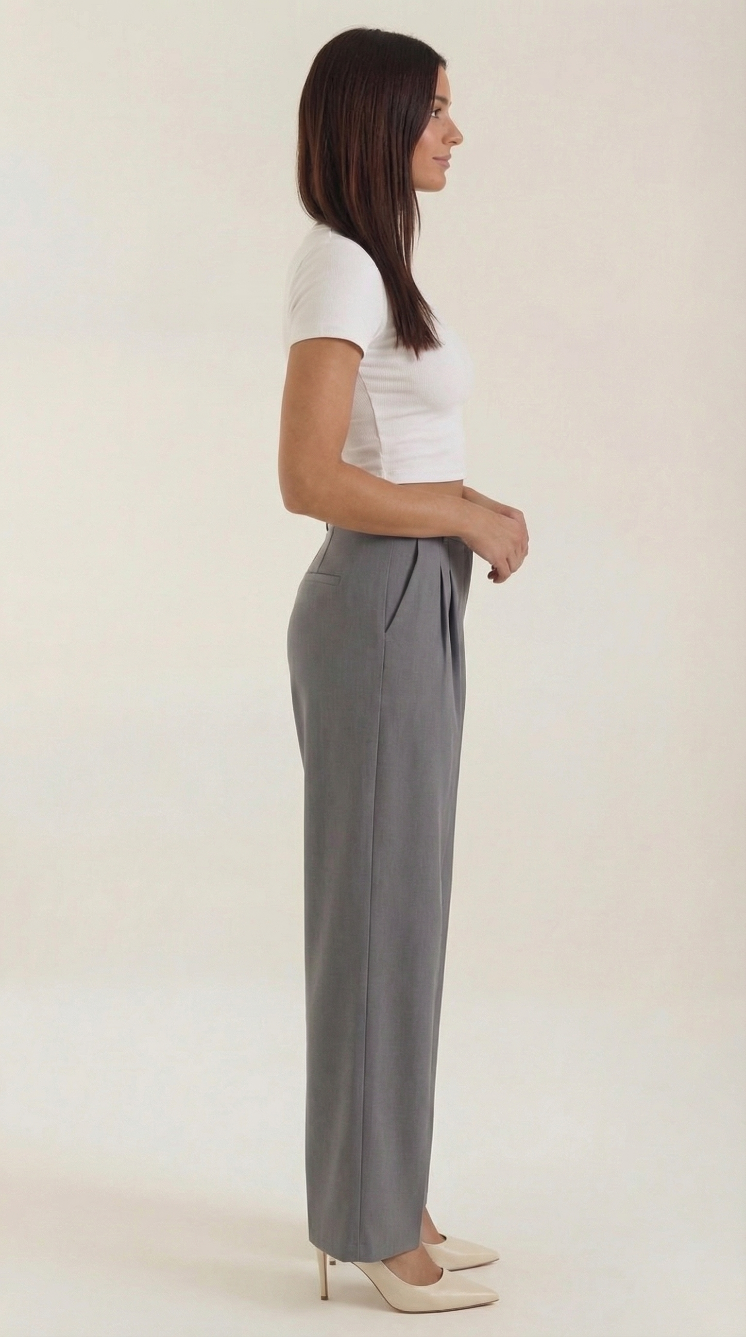Wide-Leg Office Trousers for Women - Comfortable Stretch Fabric - Professional Style - Versatile Workwear Pants
