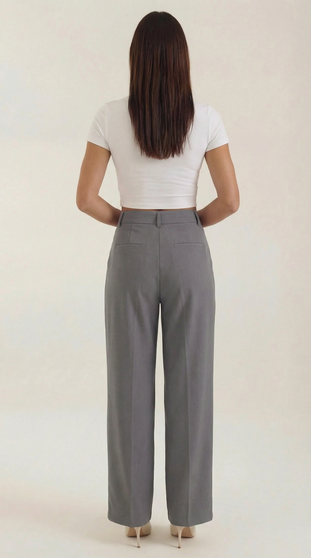 Wide-Leg Office Trousers for Women - Comfortable Stretch Fabric - Professional Style - Versatile Workwear Pants