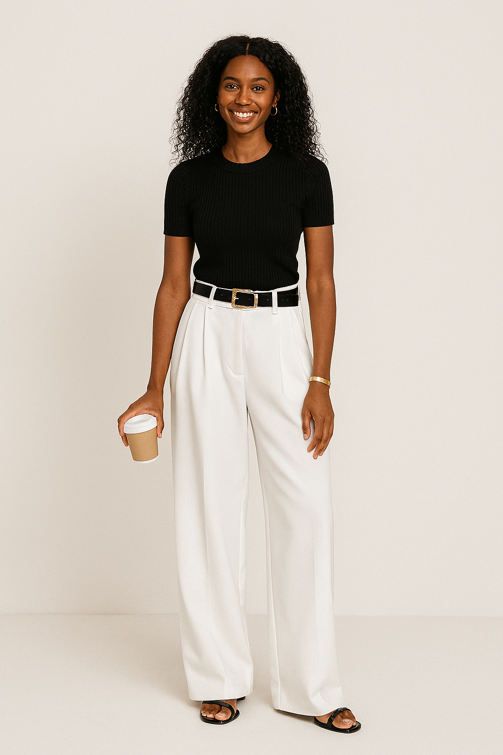 Wide-Leg Trousers for Women - Tailored Fit, Comfortable Fabric, Versatile Casual or Office Wear