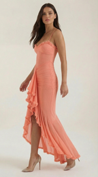 Wisteria Floral Maxi Dress - Lightweight Cotton Blend - Casual Summer Wear - Sleeveless Design