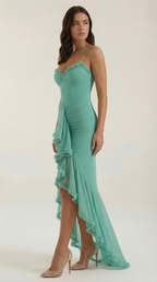 Wisteria Floral Maxi Dress - Lightweight Cotton Blend - Casual Summer Wear - Sleeveless Design