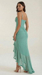 Wisteria Floral Maxi Dress - Lightweight Cotton Blend - Casual Summer Wear - Sleeveless Design