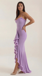 Wisteria Floral Maxi Dress - Lightweight Cotton Blend - Casual Summer Wear - Sleeveless Design