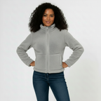 Women's Full-Zip Fleece Jacket for Warmth and Comfort in Casual Outdoor Activities