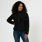 Women's Full-Zip Fleece Jacket for Warmth and Comfort in Casual Outdoor Activities