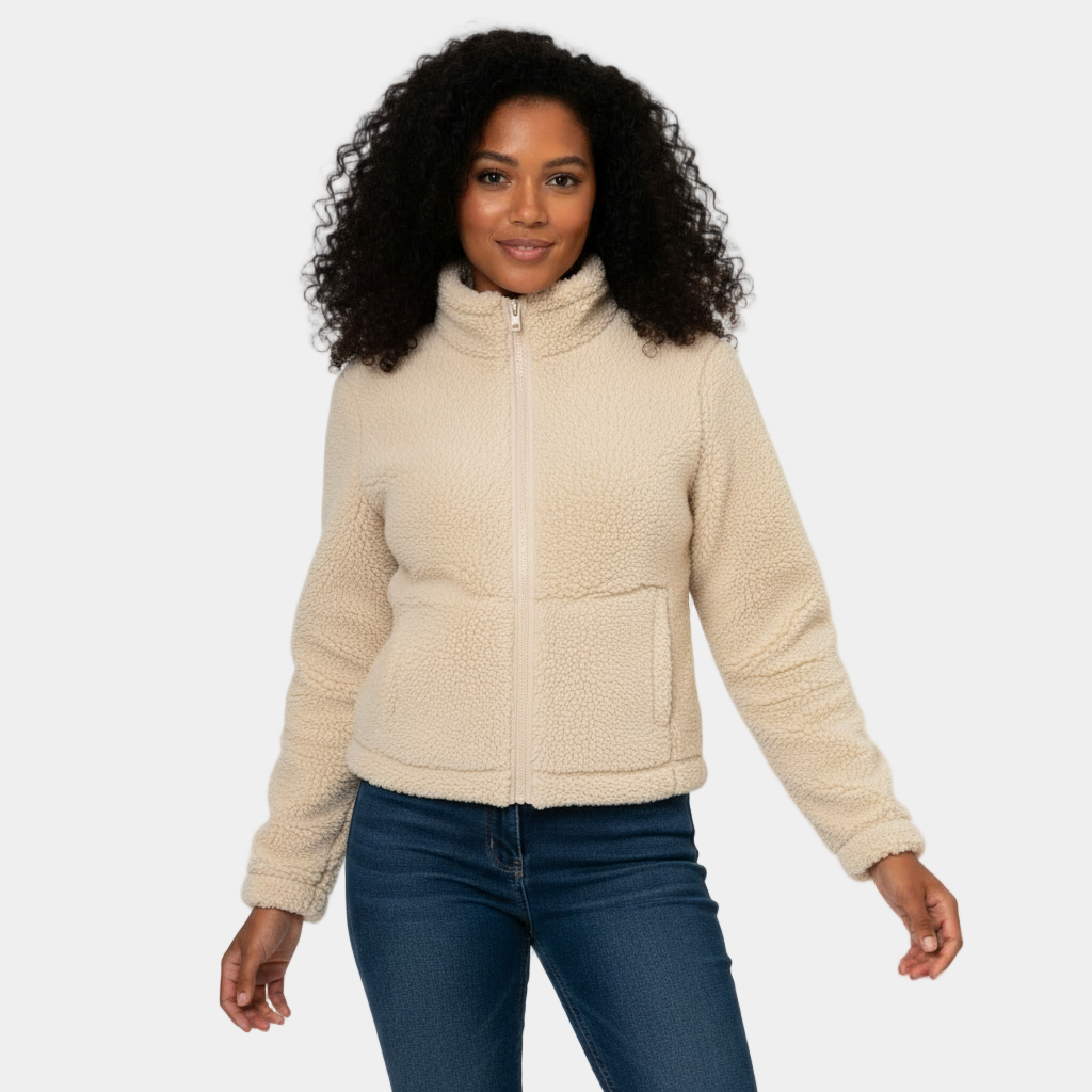 Women's Full-Zip Fleece Jacket for Warmth and Comfort in Casual Outdoor Activities