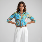 Women's Lightweight Blouse - Classic Design for Work or Casual Wear - Timeless Elegance in Versatile Fabric