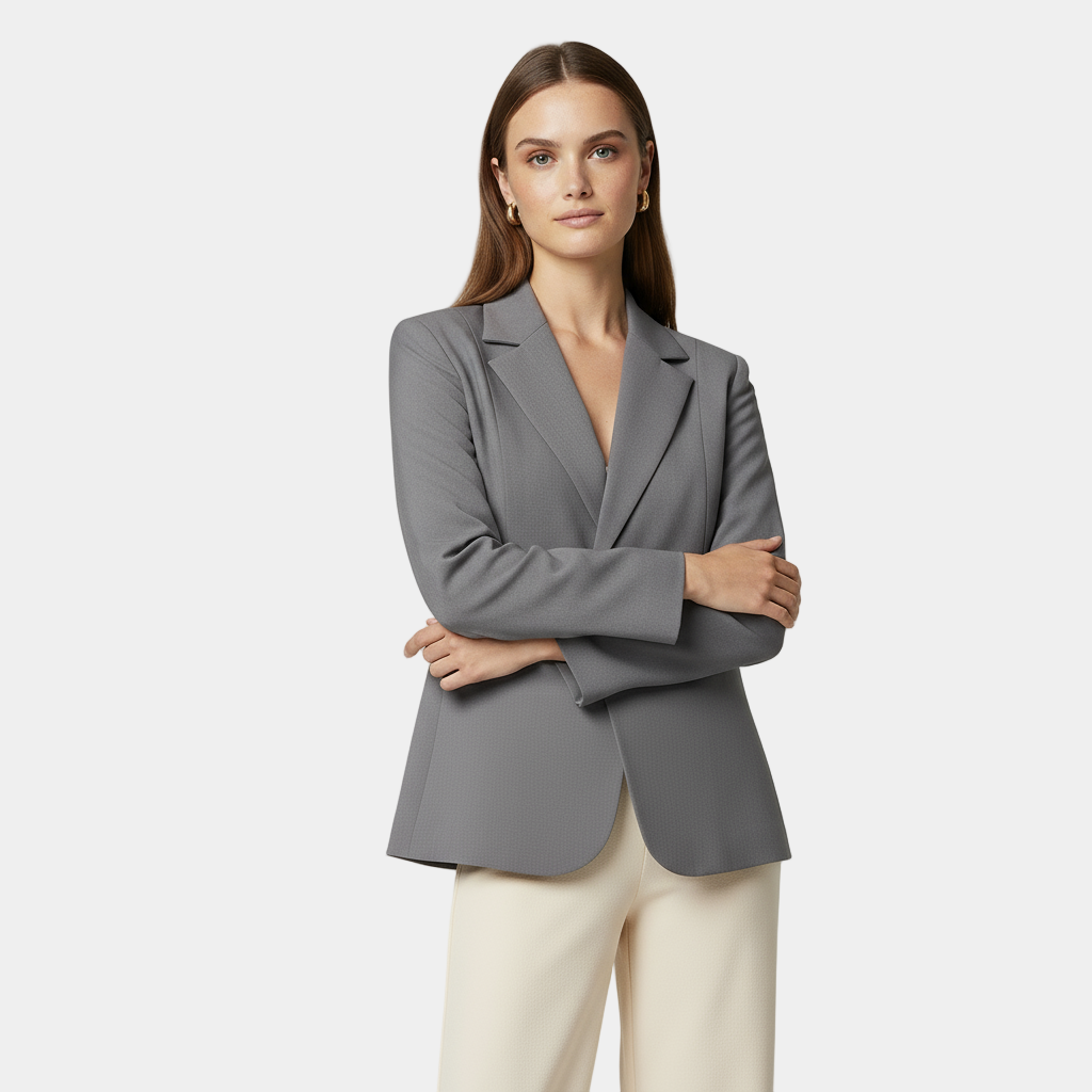 Women's Single-Button Blazer Jacket - Tailored Fit - Professional Office Wear - Versatile Business Attire