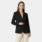 Women's Single-Button Blazer Jacket - Tailored Fit - Professional Office Wear - Versatile Business Attire