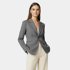 Women's Single-Button Blazer Jacket - Tailored Fit - Professional Office Wear - Versatile Business Attire
